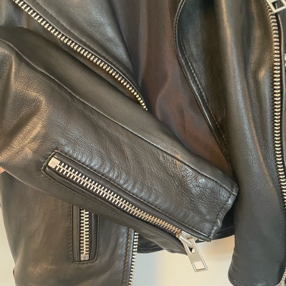 COPY - All Saints leather balfern biker jacket - Picture 4 of 5